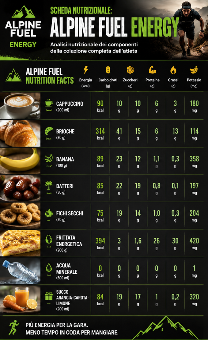 ALPINE FUEL ENERGY - La colazione completa dell'atleta