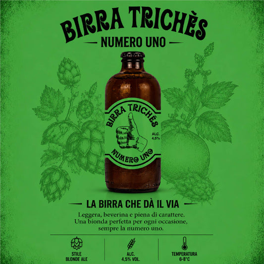 BIRRA ARTIGIANALE  TRICHES TYPE  N. 1 -  KELLER ALC. 4.5 %